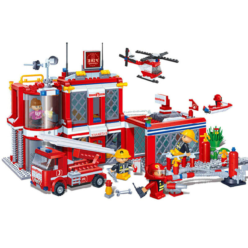邦宝BanBao玩具小颗粒儿童积木益智玩具 消防总部 8311