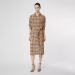 博柏利/Burberry Vintage 复古格纹丝质系腰衬衫式连衣裙