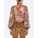 杜嘉班纳Dolce&Gabbana 巴洛克玫瑰印花雪纺蝴蝶结衬衫