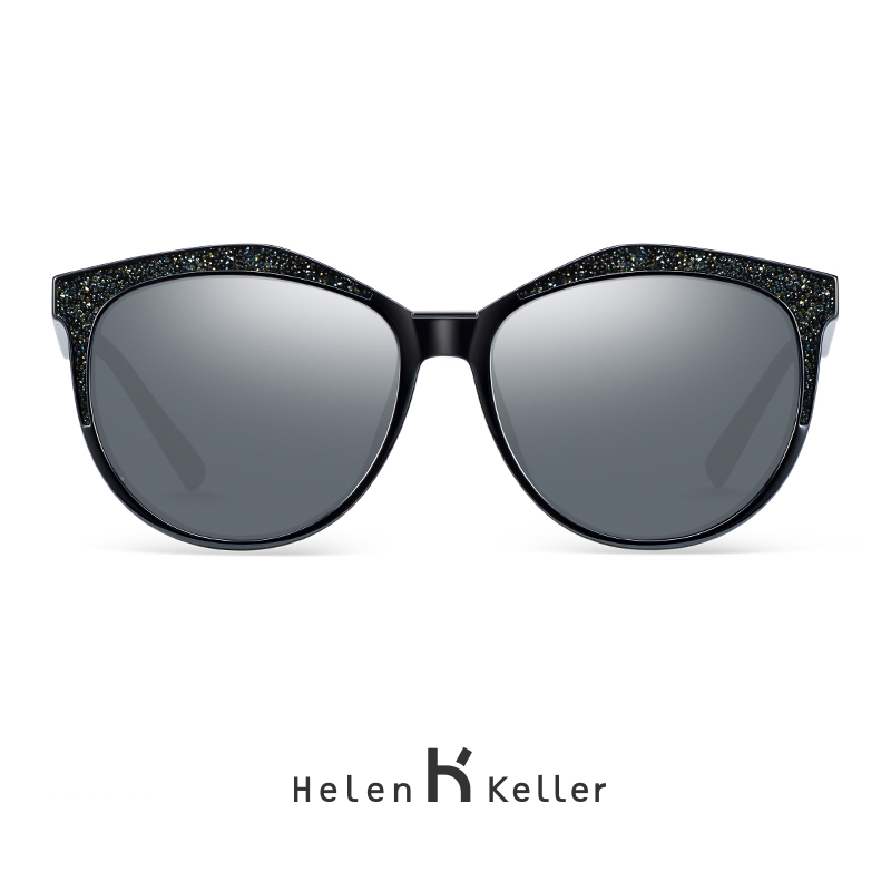 海伦凯勒太阳镜女 明星款 高清偏光墨镜 彩膜 可配近视镜 H8506