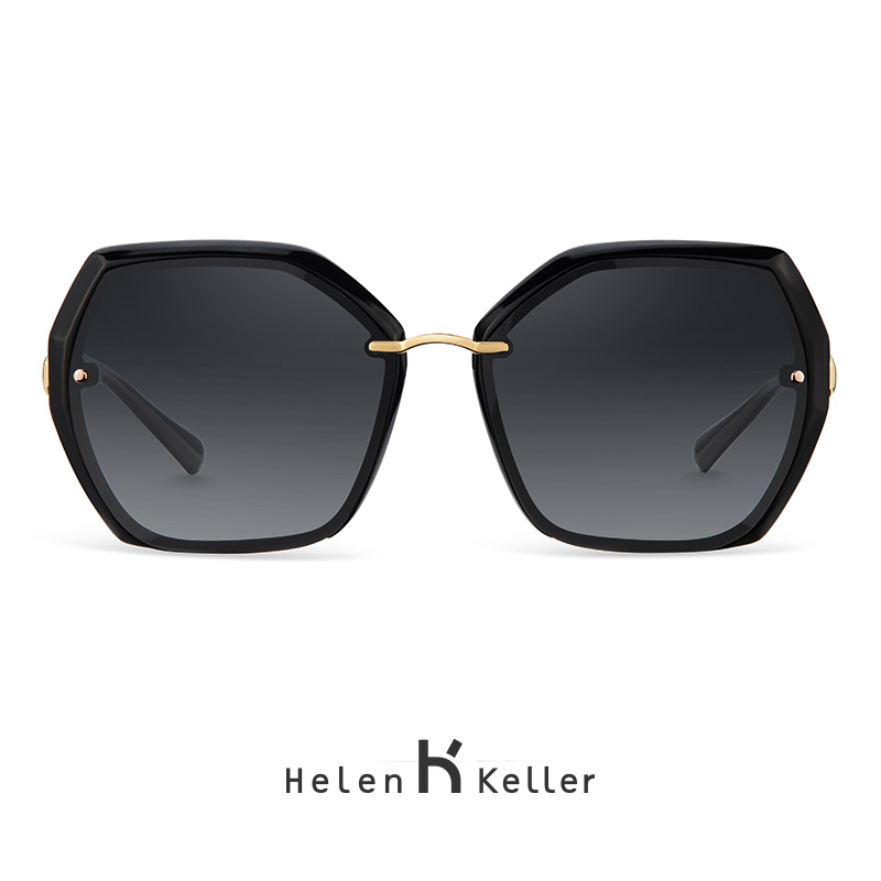 海伦凯勒2019新款时尚百搭多边大框墨镜女潮流偏光太阳镜H8831