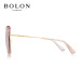 暴龙BOLON 经典时尚太阳镜 蝶形框墨镜 BL6059 D30 透粉色镜框透粉色镜片