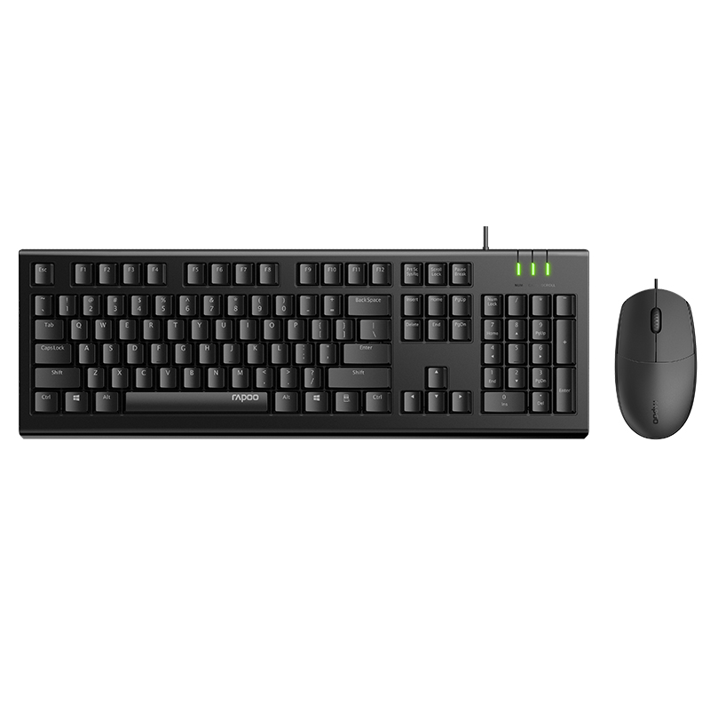 雷柏（Rapoo） X125S 键鼠套装 有线键鼠套装 办公键盘鼠标套装 防泼溅 电脑键盘