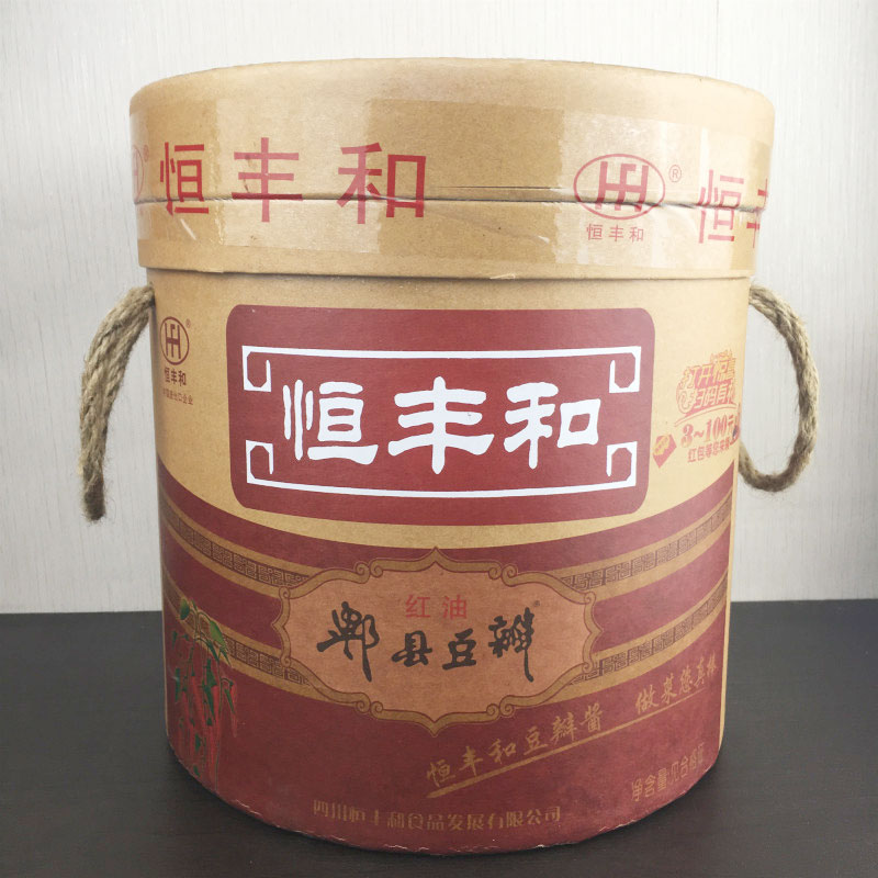 四川郫县红油豆瓣酱恒丰和纸桶装火锅非特级中餐冒菜小龙虾用20斤*1桶