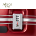 AKSEN/奥凯盛铝框防刮拉杆箱24寸万向轮竖条纹旅行箱海关锁密码箱