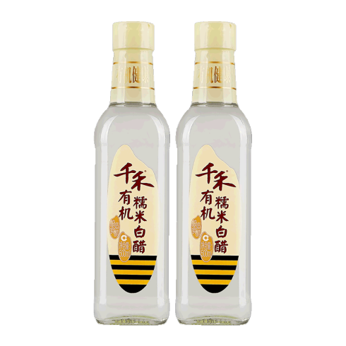 有机糯米白醋500ml*2瓶糯米酿造 蜂蜜醋酸爽适口