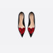 迪奥/Dior 黑色饰红色爱心刺绣漆皮高跟鞋