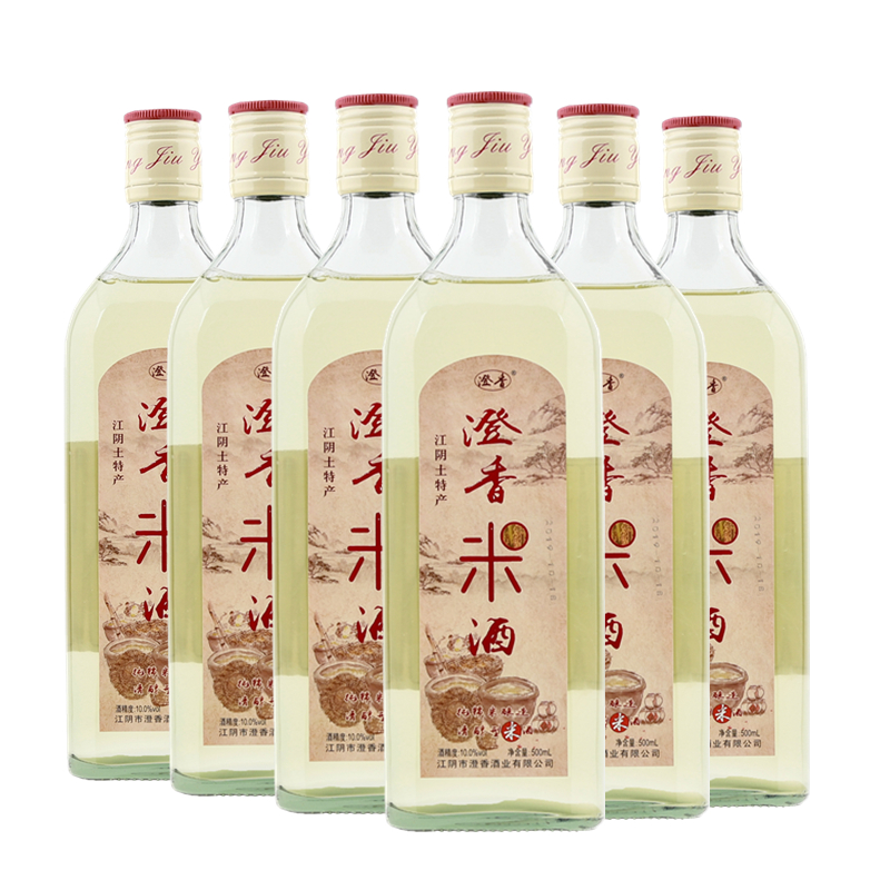 无锡江阴土特产米酒纯糯米酿造清醇型米酒 可配礼品盒10度500ml*2瓶/6瓶