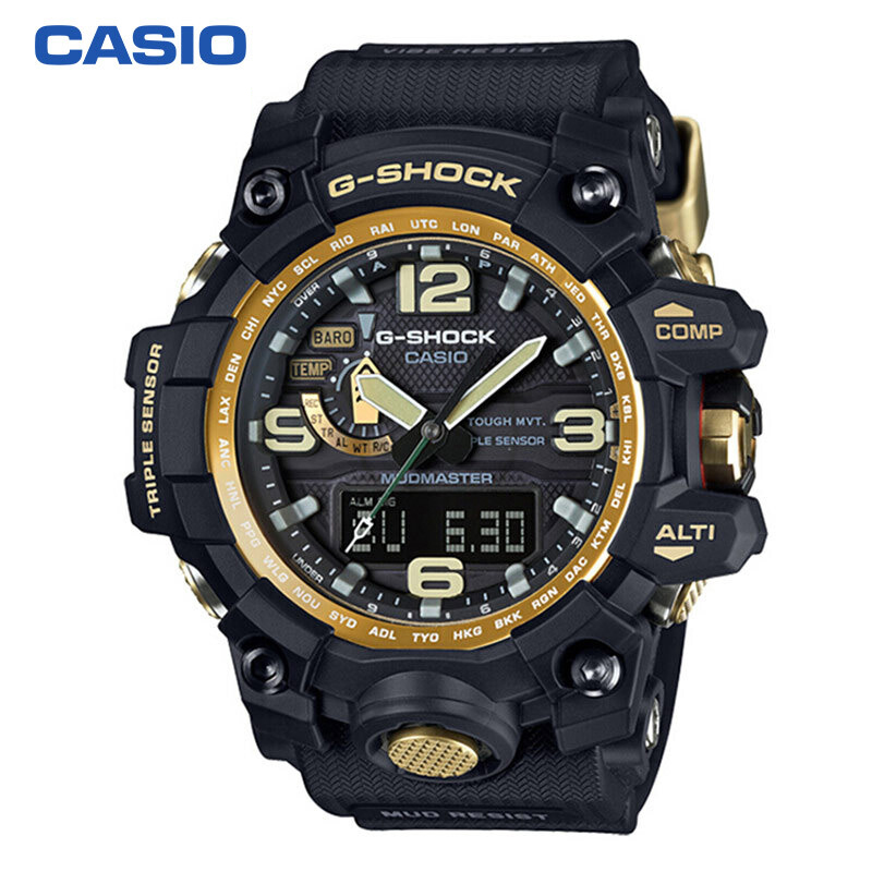 卡西欧（CASIO）手表 G-SHOCK 大泥王 男士高度感应太阳能指南针运动手表 电波石英表