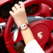 女士手表皮带镂空自动机械腕表红色时尚女表8069L
