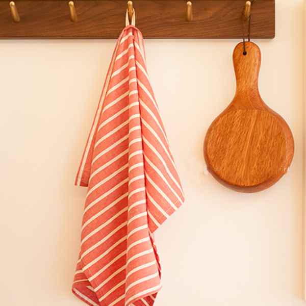 缝物语日式简约格子水洗棉布艺餐巾餐布便当布面包美食拍照红色系 水洗棉 手感柔软