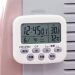 全适 双屏厨房计时器湿度器温度器 定时闹钟温度计湿度计 厨房冰箱定时器 