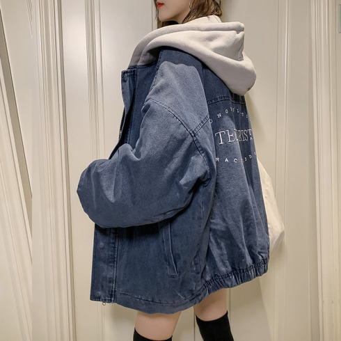 牛仔棉服女冬季棉袄2019年新款韩版宽松学生面包服棉衣外套