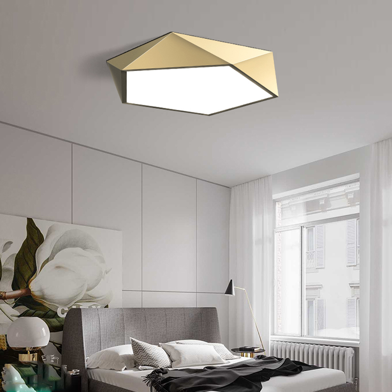奥朵北欧卧室灯具简约后现代led创意个性风格几何吸顶灯房间灯饰