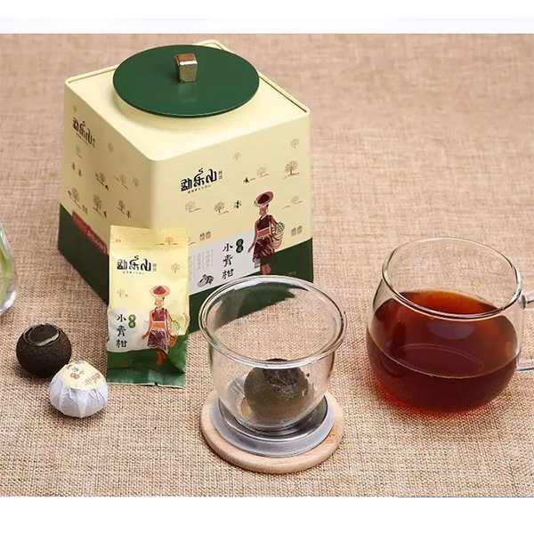 勐乐山宫廷小青柑熟茶陈皮普洱特级茶叶罐装250g礼盒装柑普茶