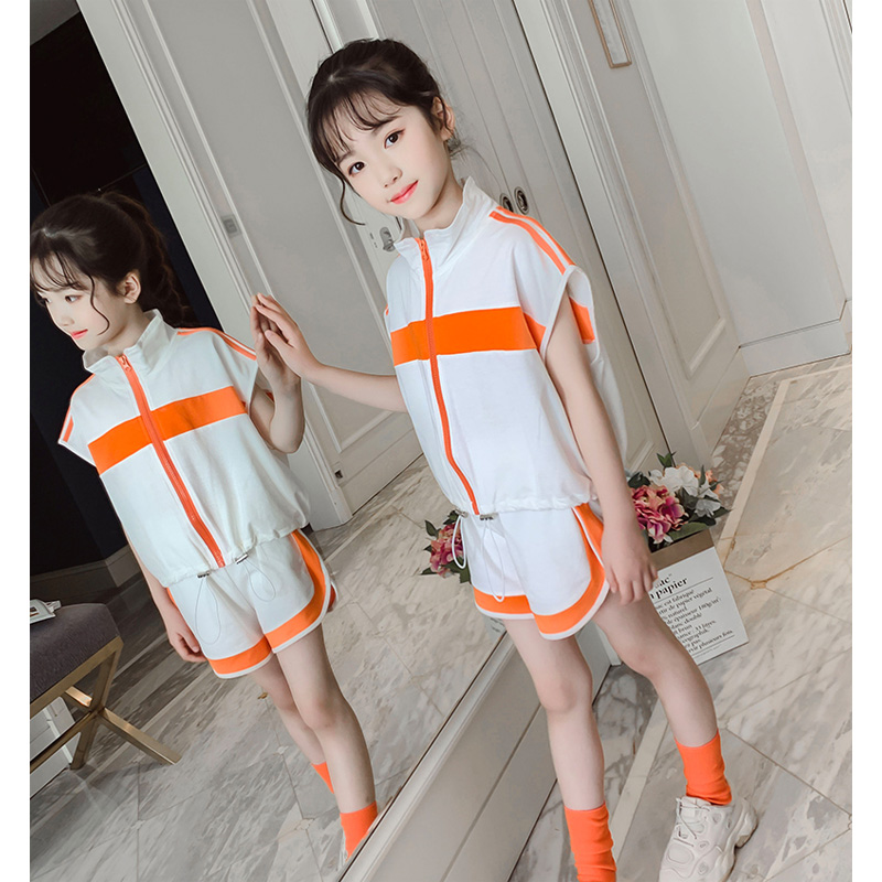 女童套装夏装2019新款韩版潮衣夏季儿童中大童女孩运动两件套洋气
