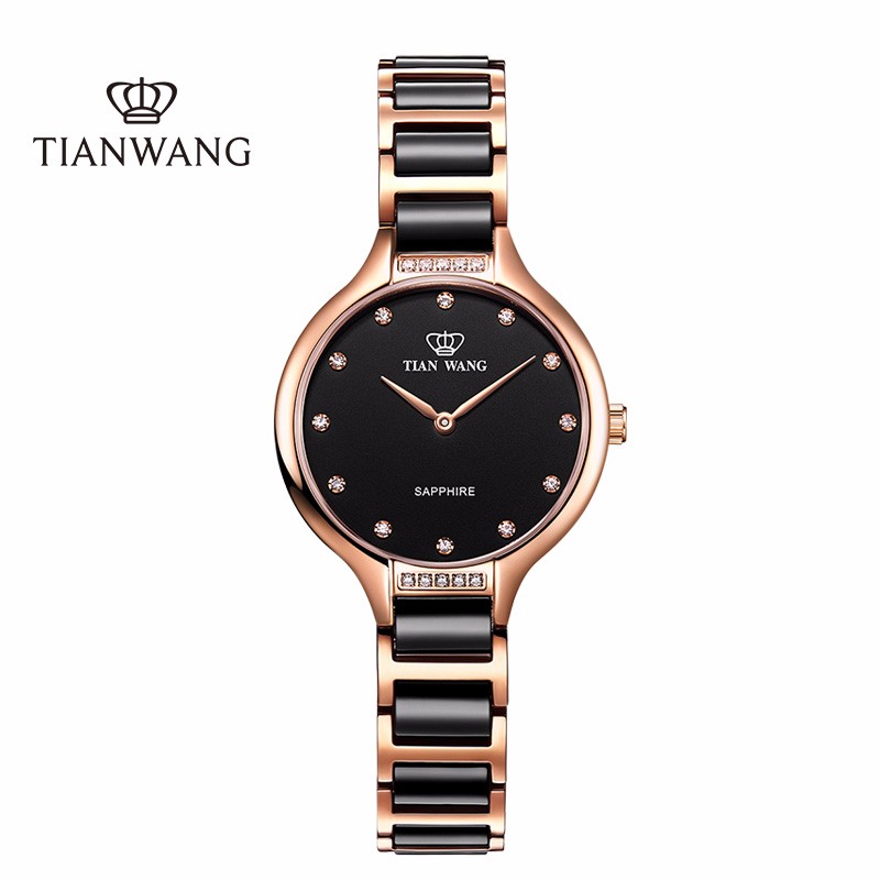 天王表（TIAN WANG）手表 时尚个性简约石英女表精致陶瓷带女士手表