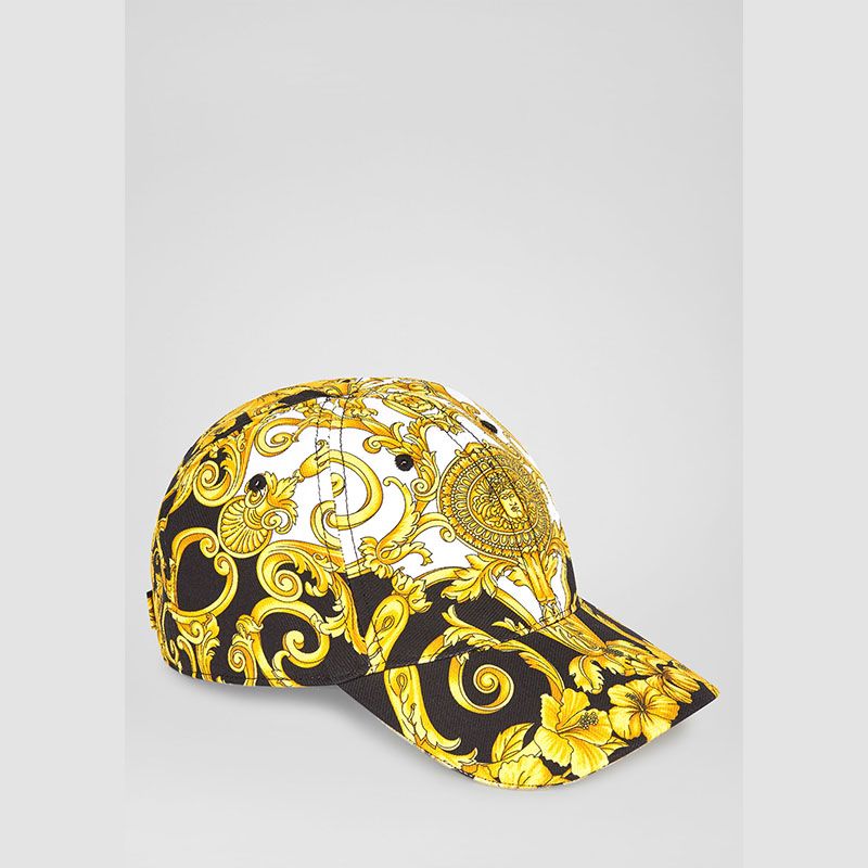 范思哲/Versace GOLD HIBISCUS印花棒球帽