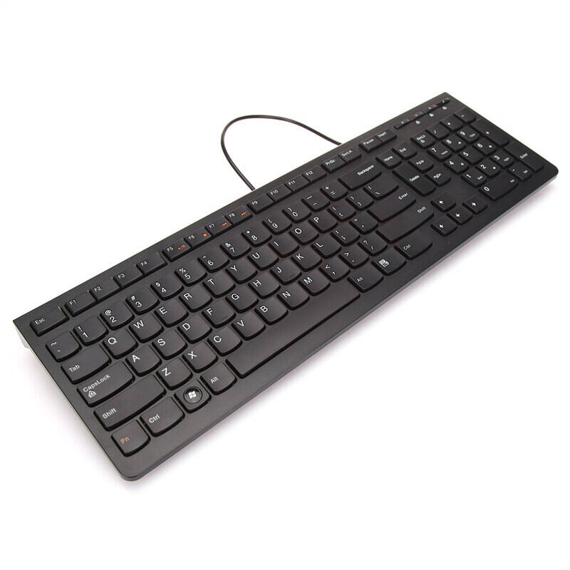 联想（Lenovo） USB有线/无线笔记本台式一体机键盘鼠标套装 K5819有线一体机键盘黑色