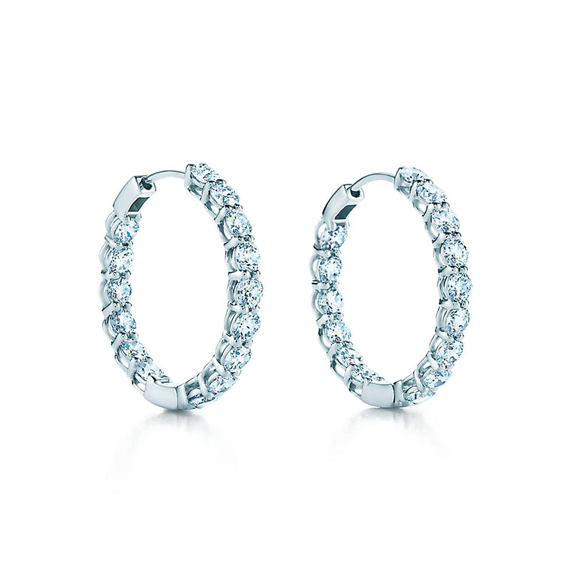 Tiffany&Co./蒂芙尼 钻石圈形耳环