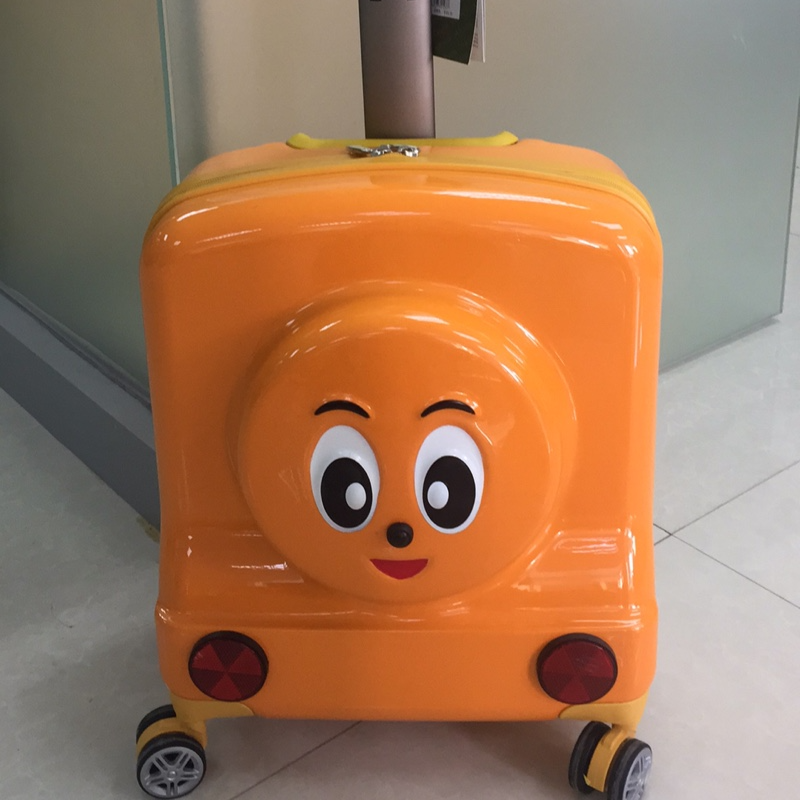 儿童卡通拉杆箱火车头行李箱旅行箱男女学生音乐版16寸橙色