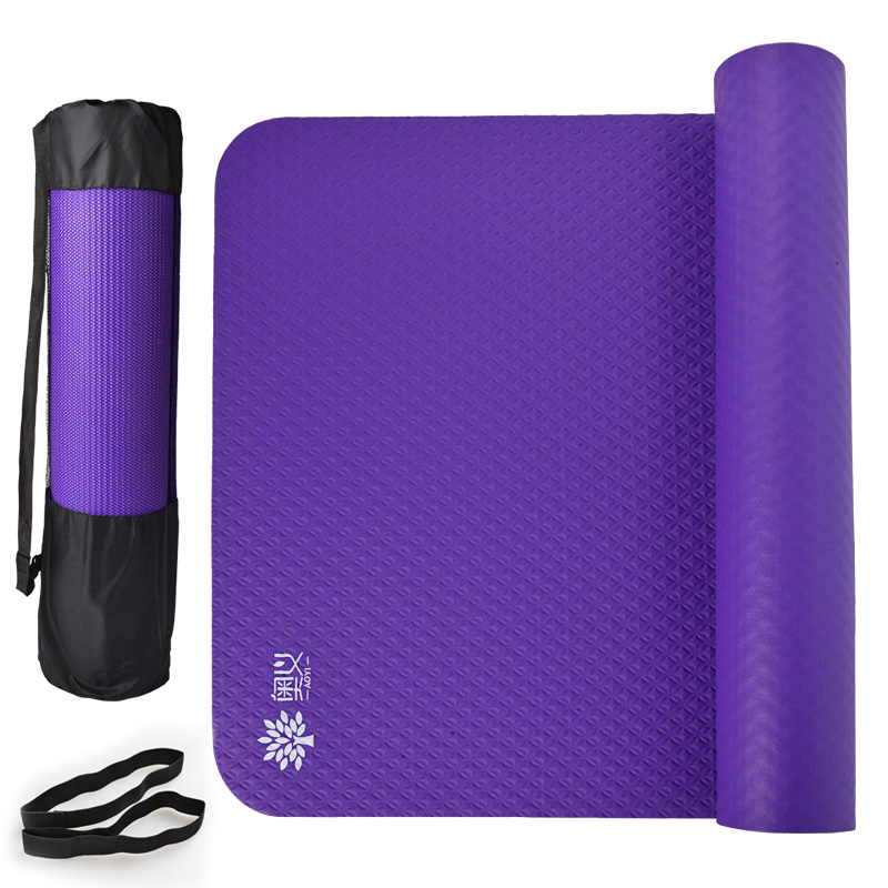 奥义 瑜伽垫 15mm加厚防滑健身垫 185*80cm 加宽加长男女运动垫子 深紫