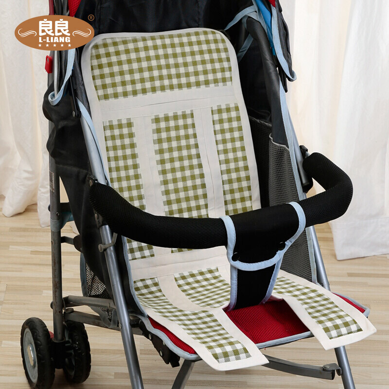 良良 婴儿推车凉席 儿童夏季童车座椅凉席垫 绿色 83*30cm