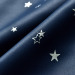 诺罗 简约现代窗帘深蓝色星星烫银儿童房卧室短帘成品防晒 深蓝烫银普通挂钩 宽1.5米*高2米 1片
