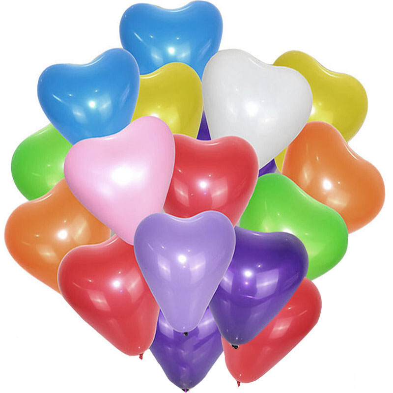 青苇 气球 结婚庆生日 情人节浪漫求婚 心形彩色100个