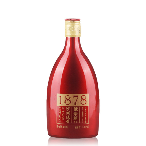沙洲优黄 黄酒 1878 红标六年 低聚糖黄酒 半干型 10度 480ml*8瓶 整箱装