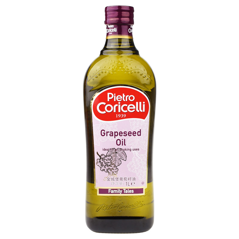 意大利进口 金城堡（Pietro Coricelli）食用油 葡萄籽油 1L