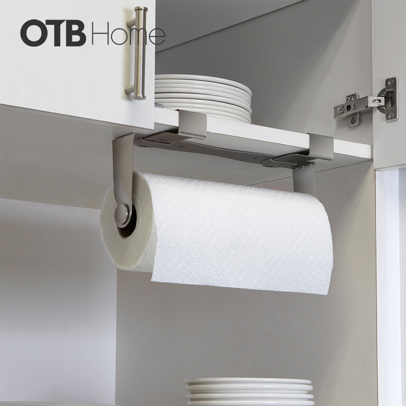 OTB 创意厨房用纸挂架子卷纸架家用免打孔壁挂式吸油纸巾架侧挂