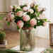 冰岛三头玫瑰 美式复古仿真花 玫瑰花客厅装饰摆花摆件