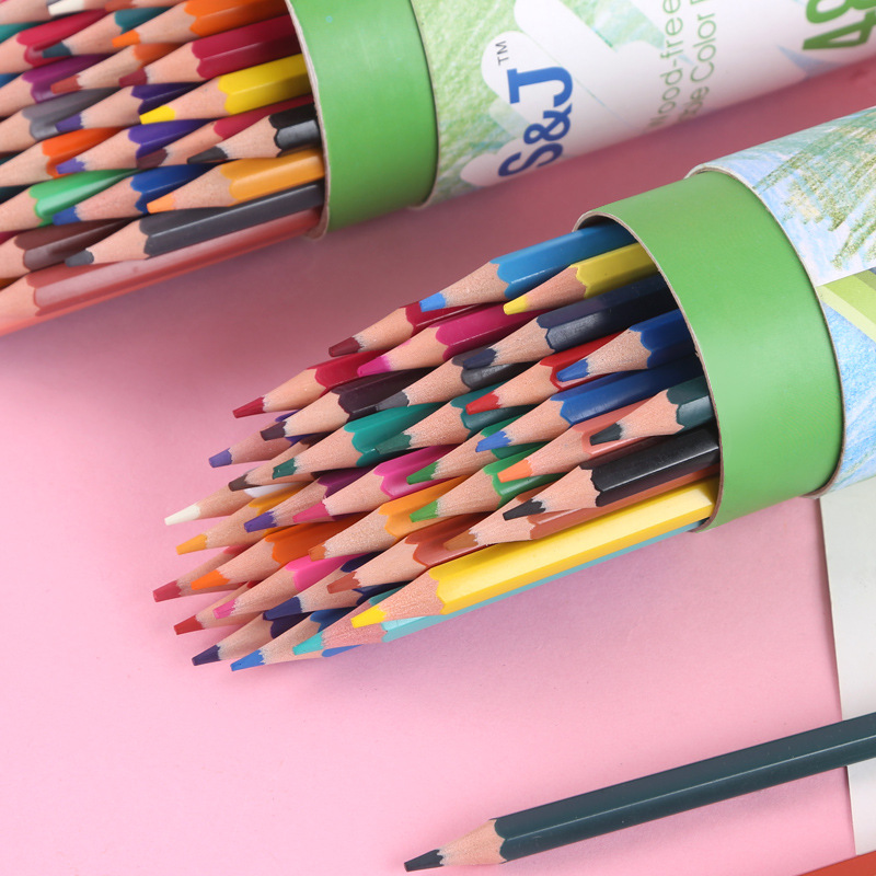 【优品汇】彩色铅笔筒装绘画笔小学生铅笔套装色油性彩铅笔 Y217
