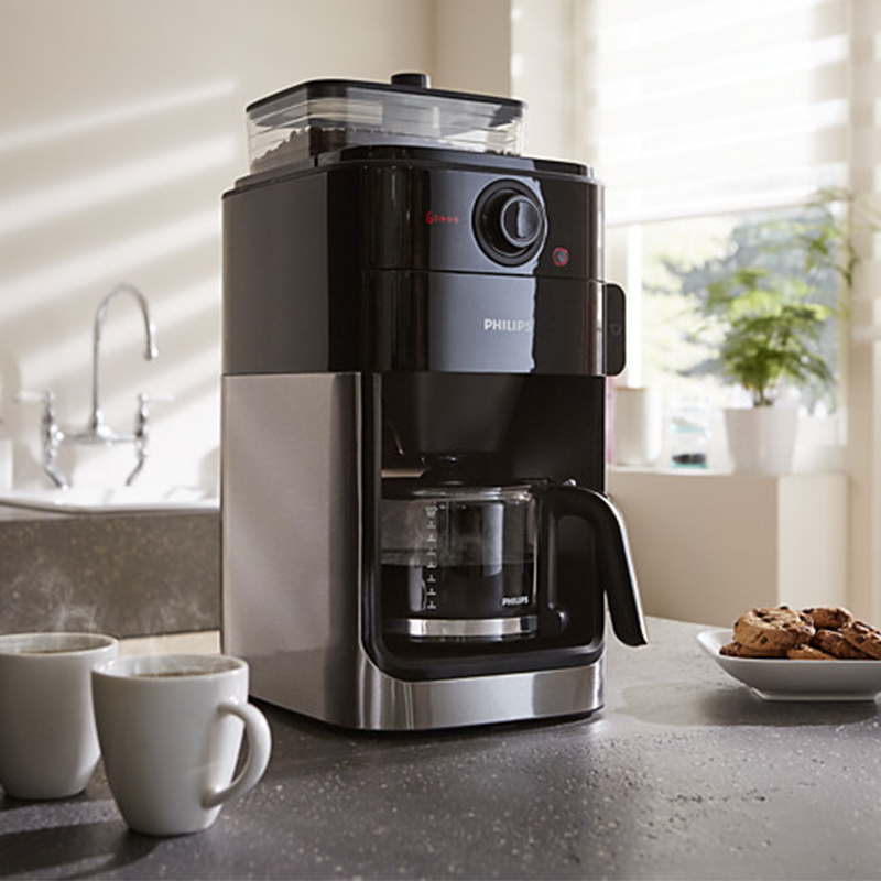 Philips飞利浦HD7761全自动美式咖啡机家用办公豆粉两用研磨一体