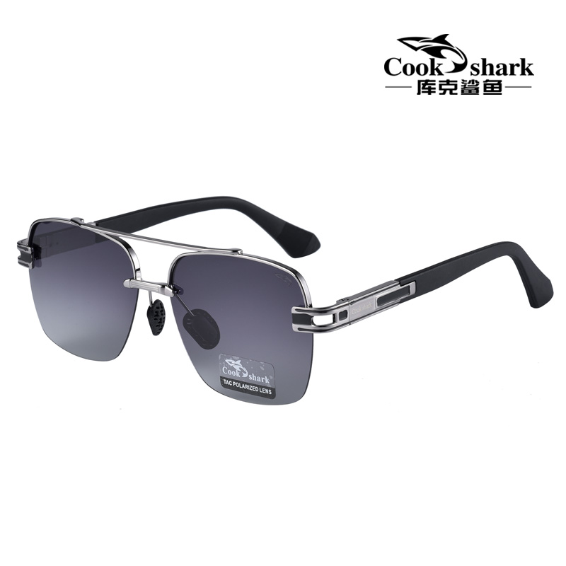 库克鲨鱼墨镜太阳眼镜高清偏光镜驾驶开车司机时尚眼镜潮